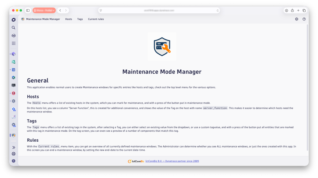 Maintenance Mode Manager monitoring & observability | Dynatrace Hub