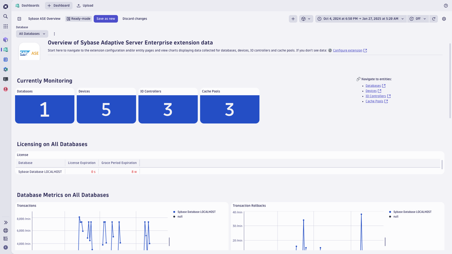 Sybase ASE monitoring & observability | Dynatrace Hub