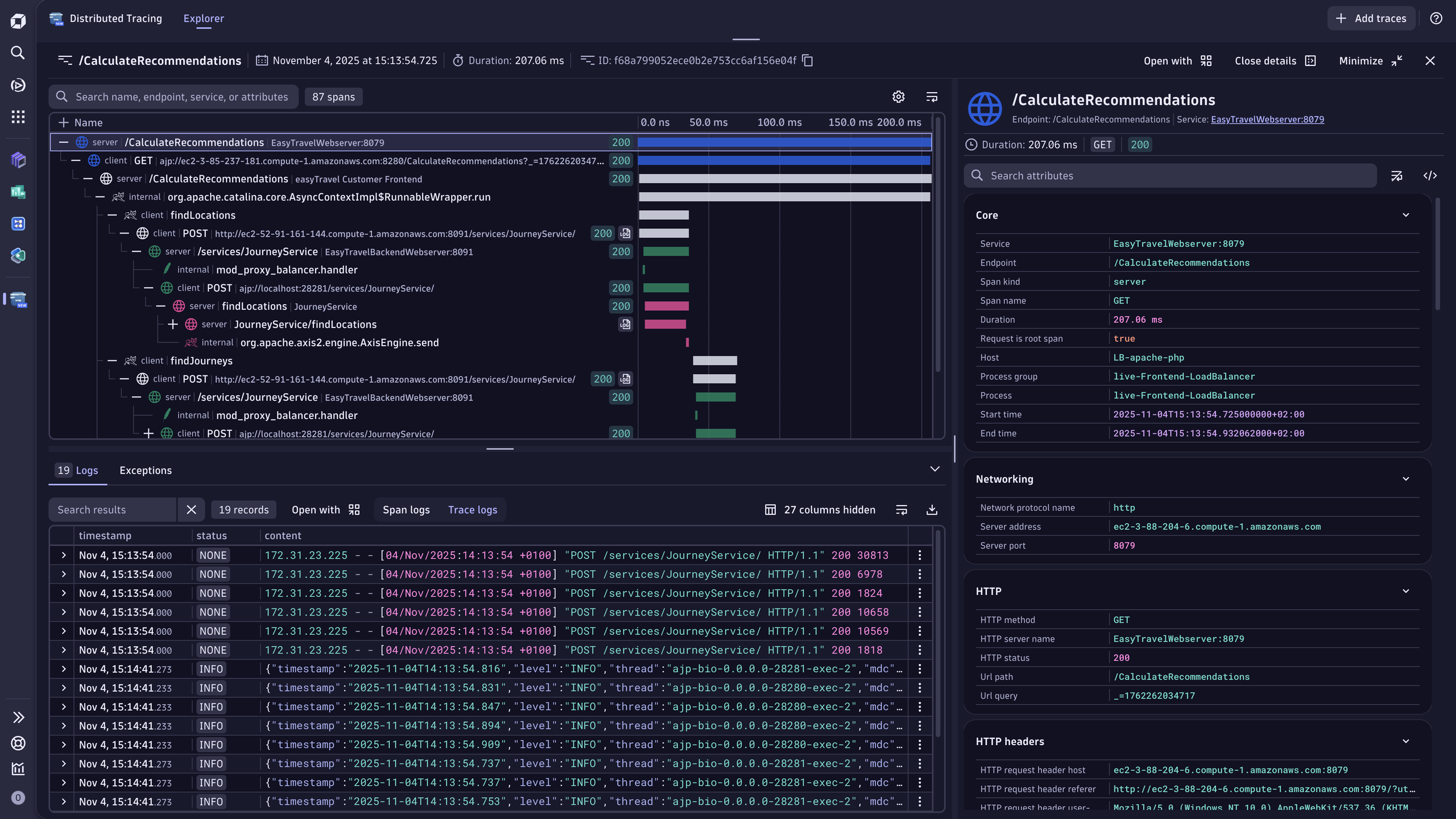 Direct Tracing Distributed Tracing monitoring & observability | Dynatrace Hub
