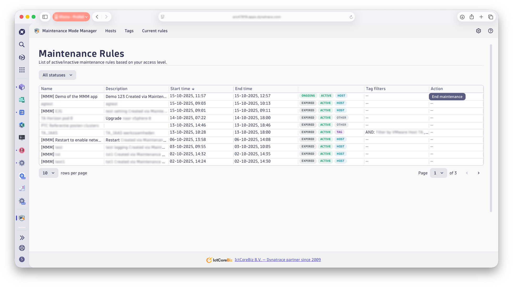 Maintenance Mode Manager monitoring & observability | Dynatrace Hub