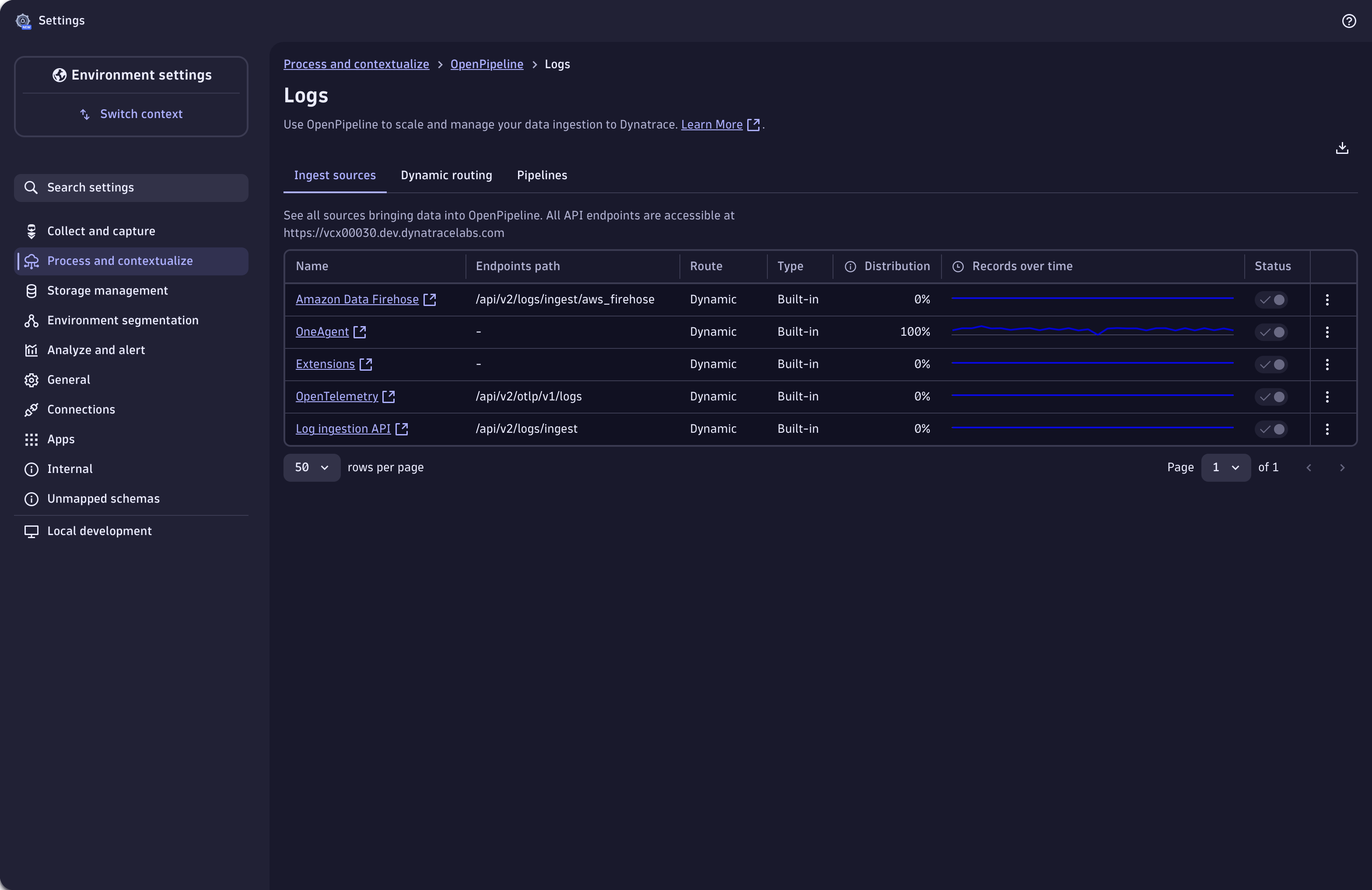 Define ingest sources of log data.
