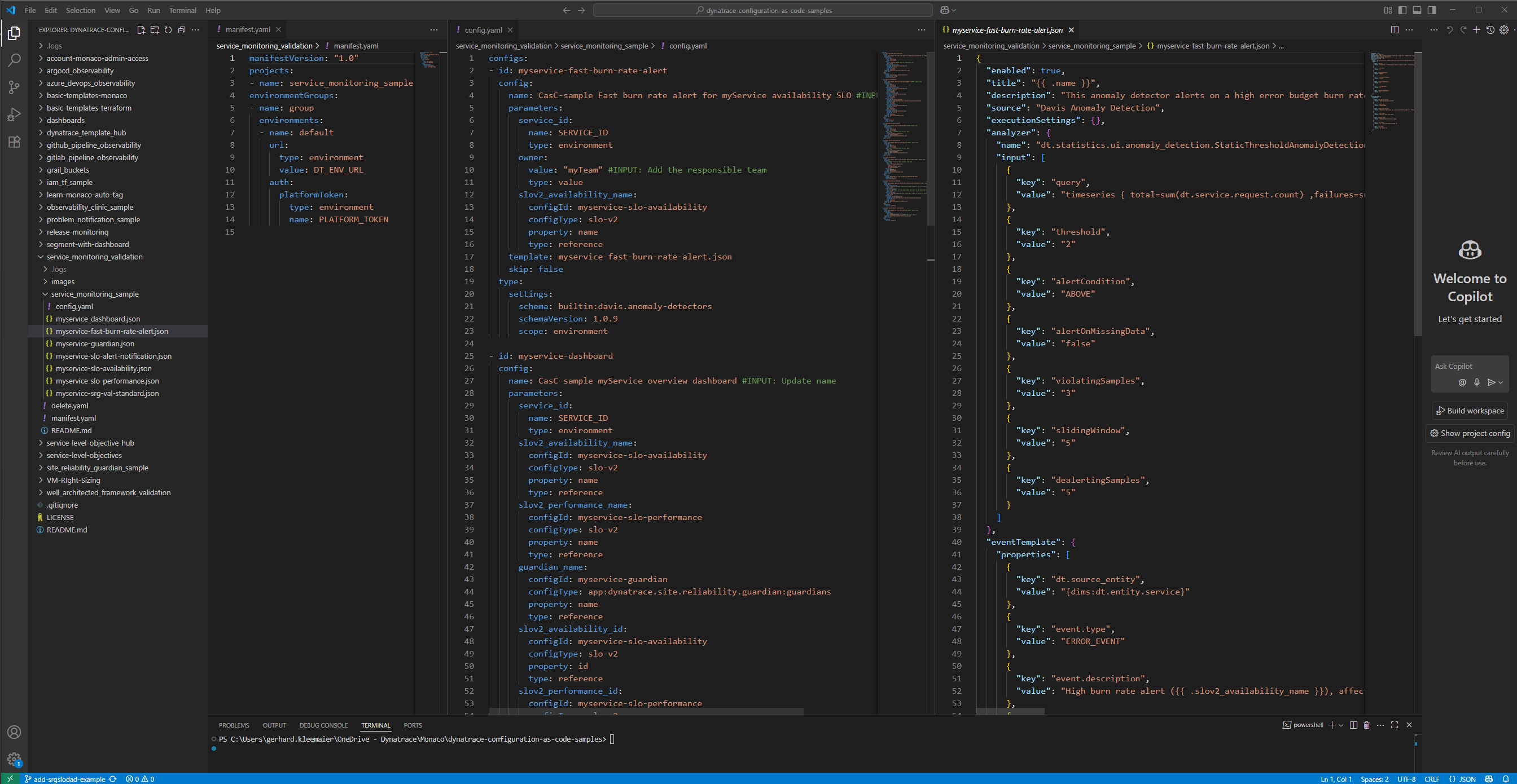 Automate the service monitoring configuration via Monaco CLI