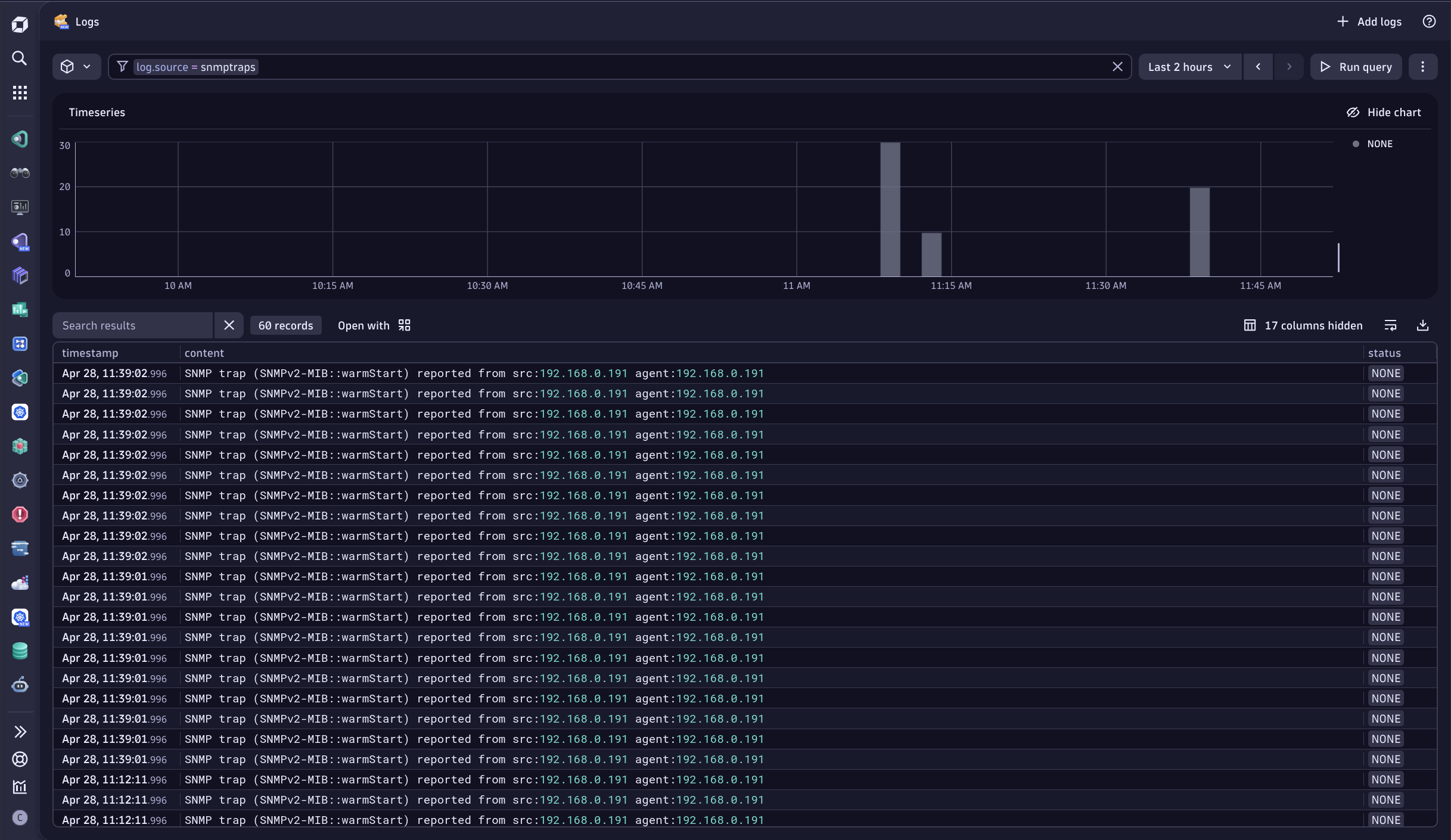 SNMP Traps can be viewed as logs, and can be used with the powerful Dynatrace Query Language (DQL).