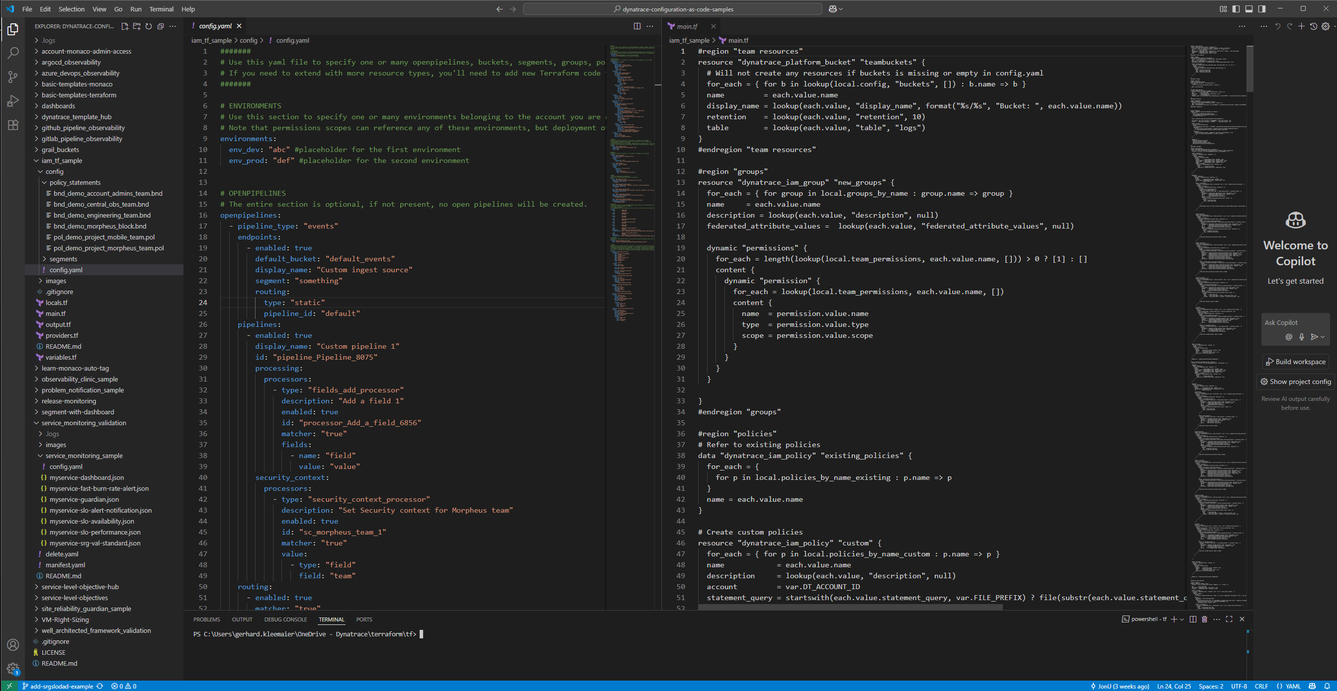 Set up Open Pipeline configurations via Terraform