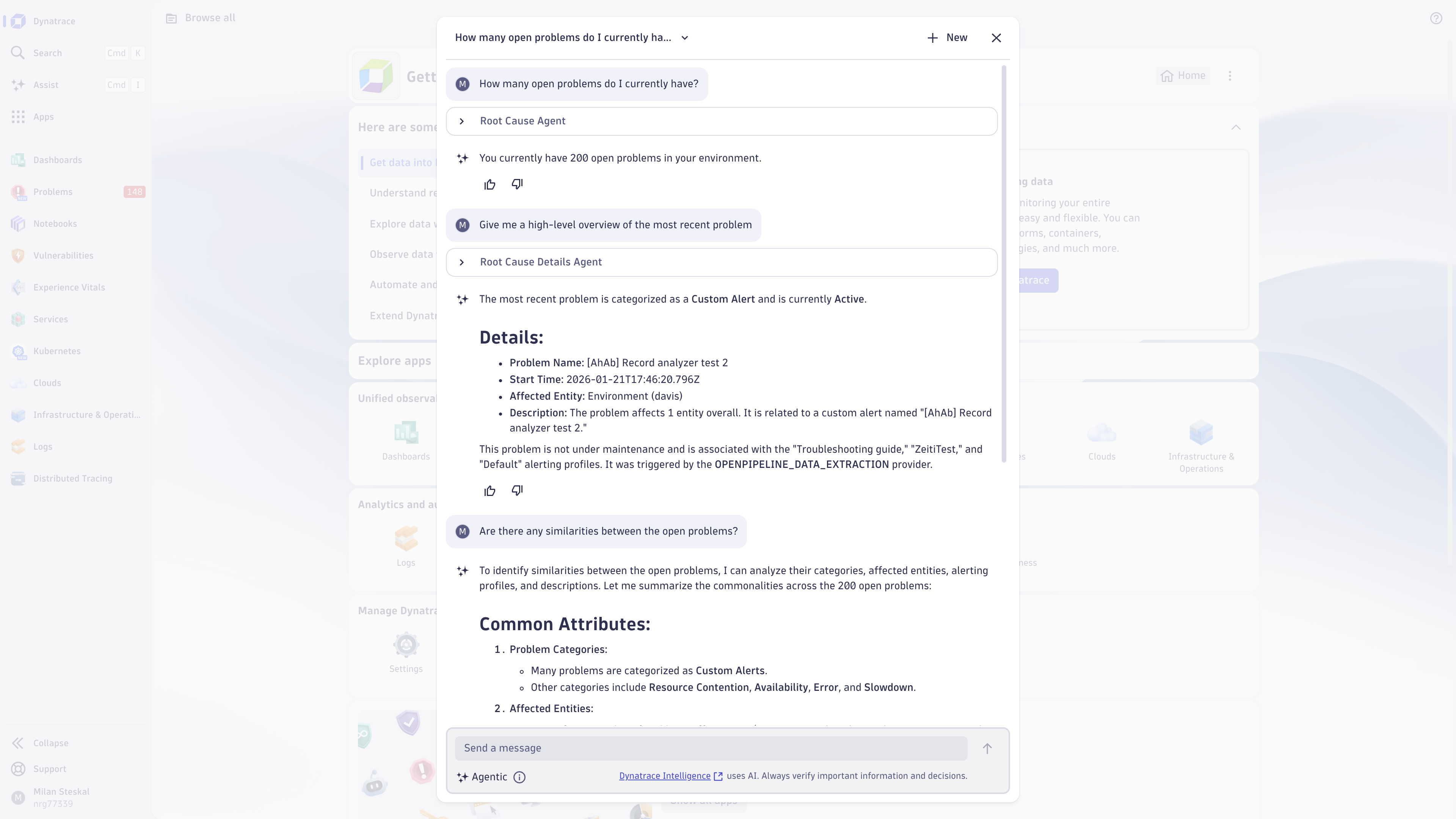 Dynatrace Root Cause Agent delivers fast root cause analysis based on real-time data in your environment.