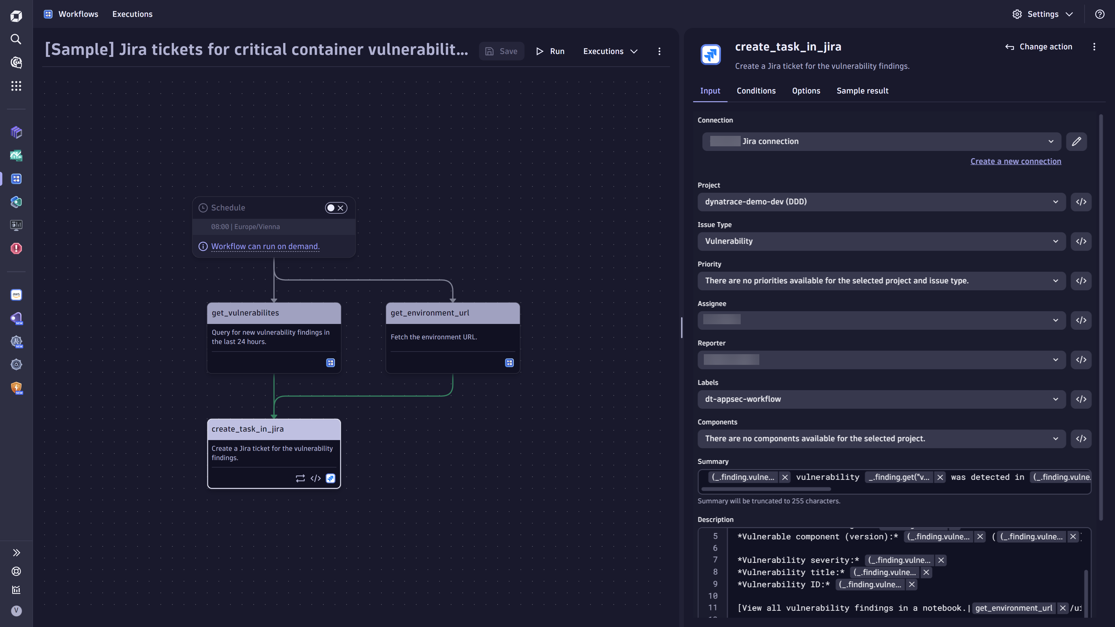 Sample workflow.