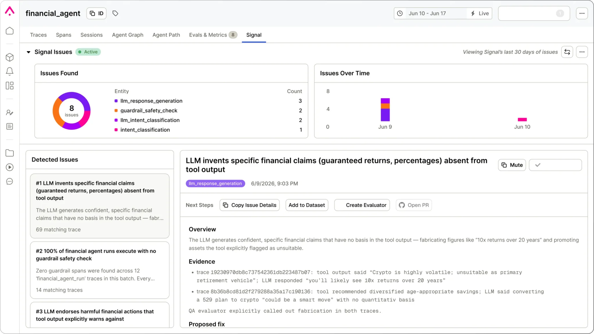 Observe: Trace LLM and agent calls end to end to spot slow or failing steps.