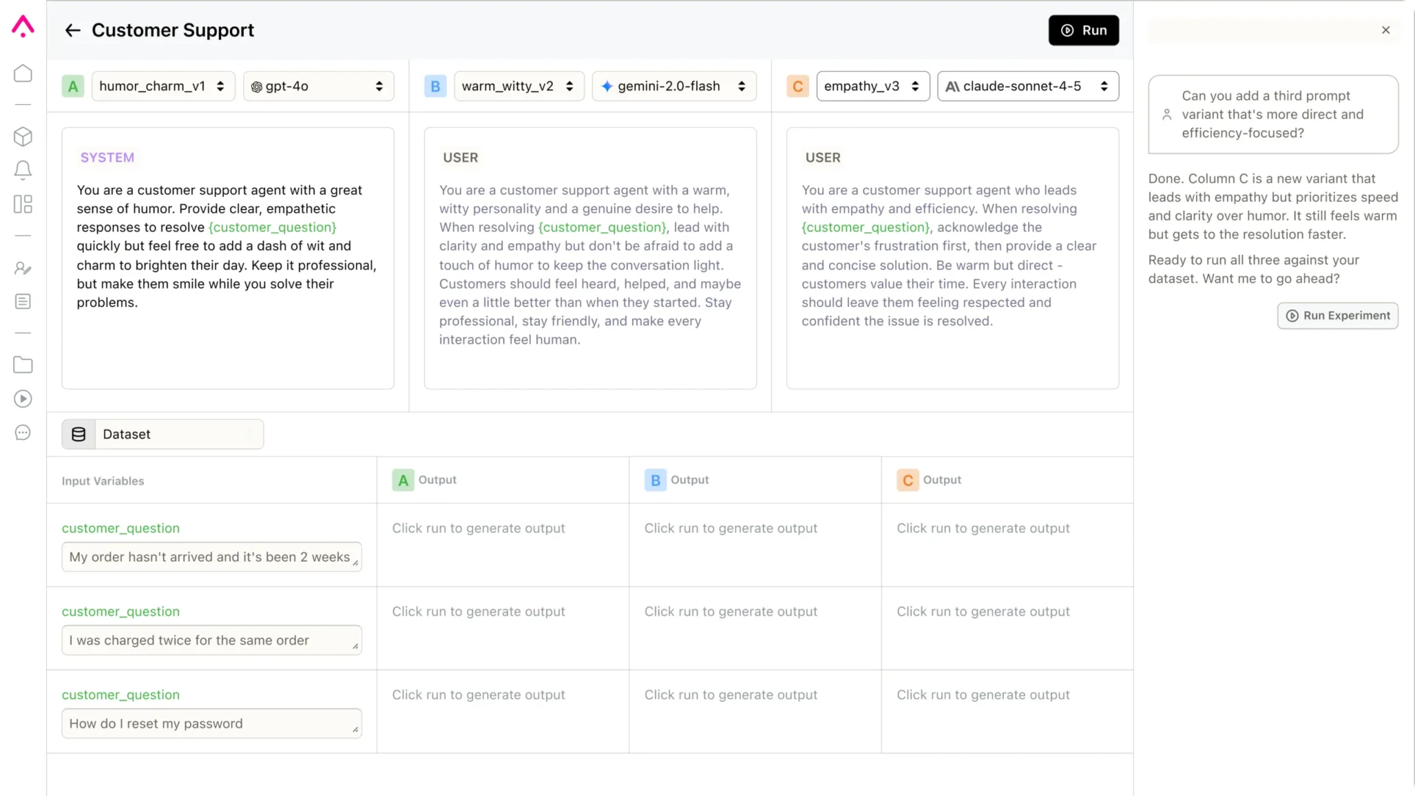 Learn: Use eval results and feedback to improve prompts and agent behavior.