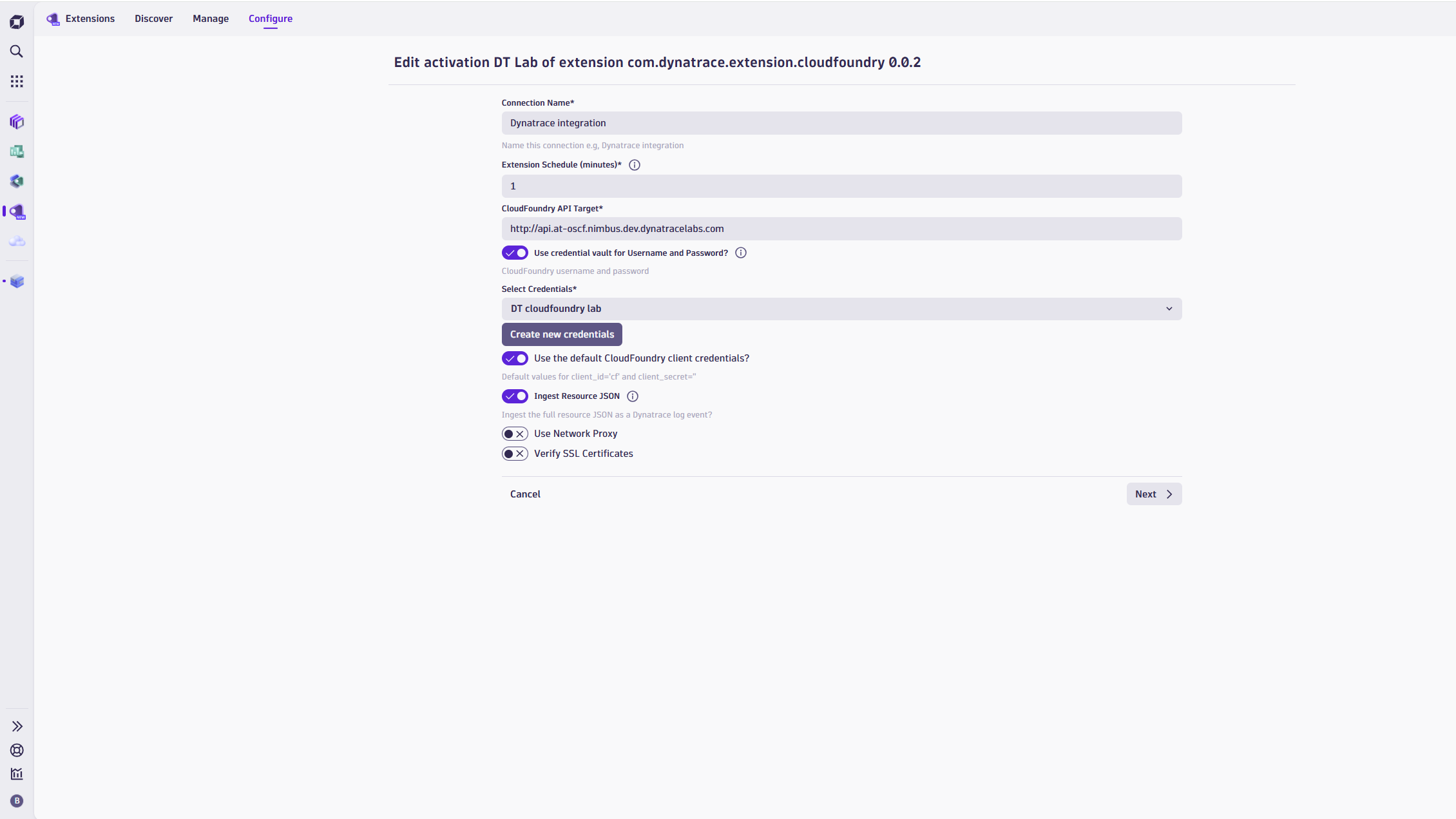 Configuration Settings