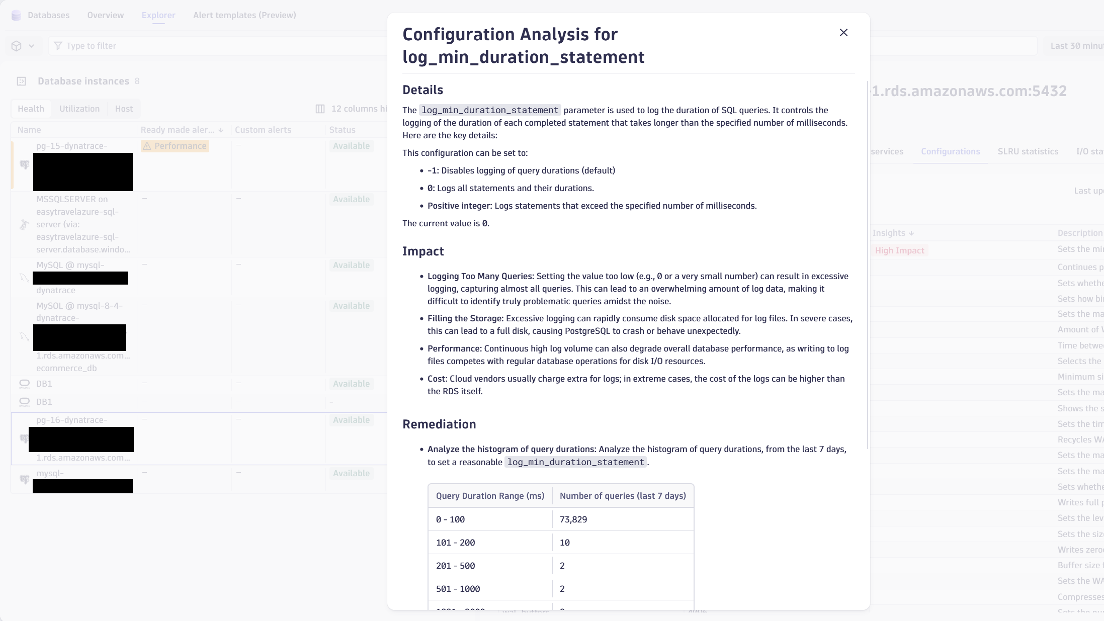 Get detailed recommendations on your Postgres configuration parameters.