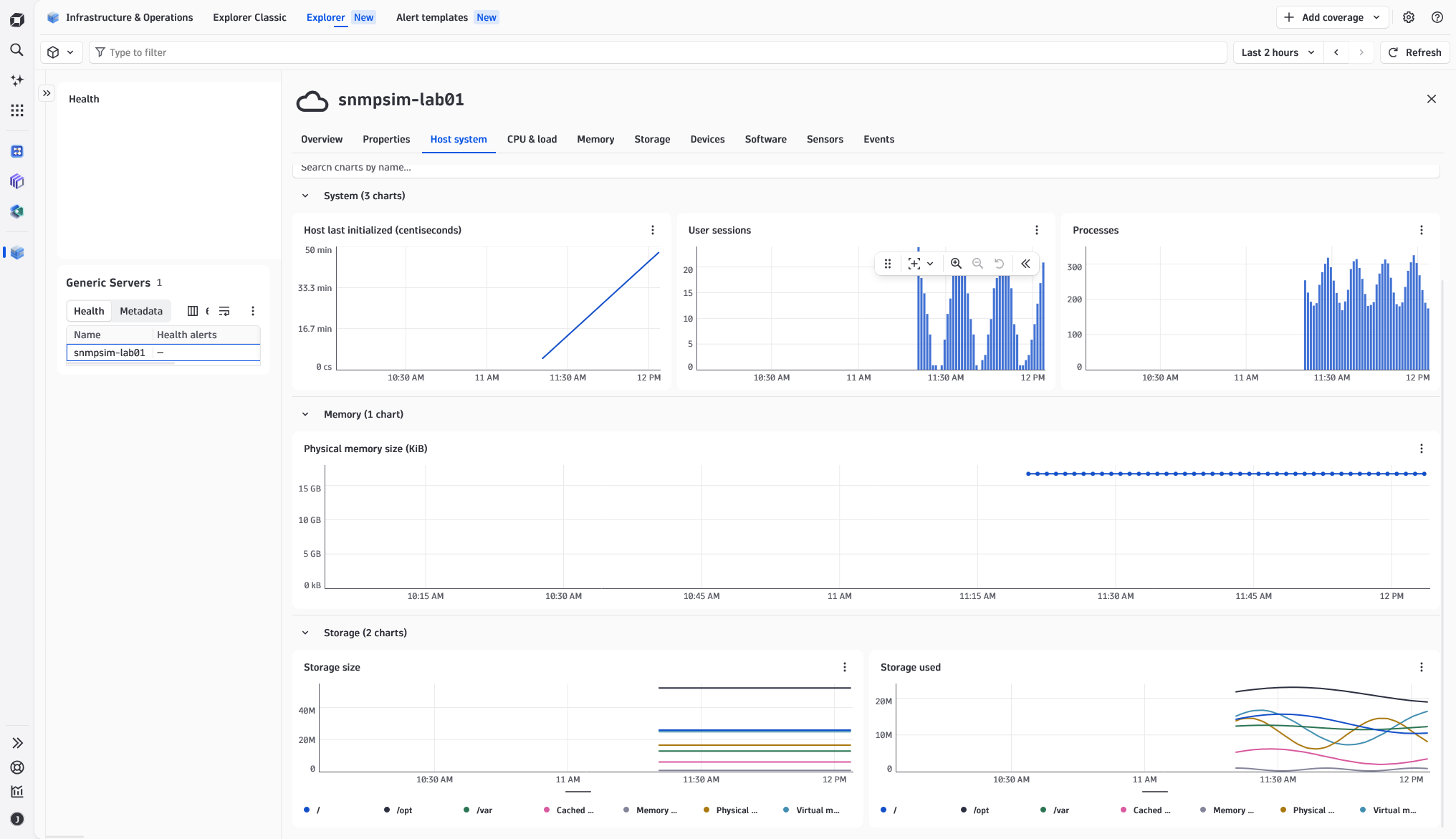 Host system monitoring
