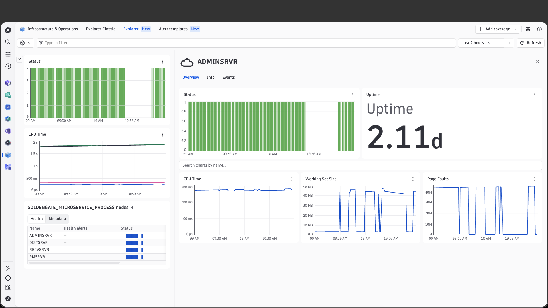 Platform Microservice smartscape node page
