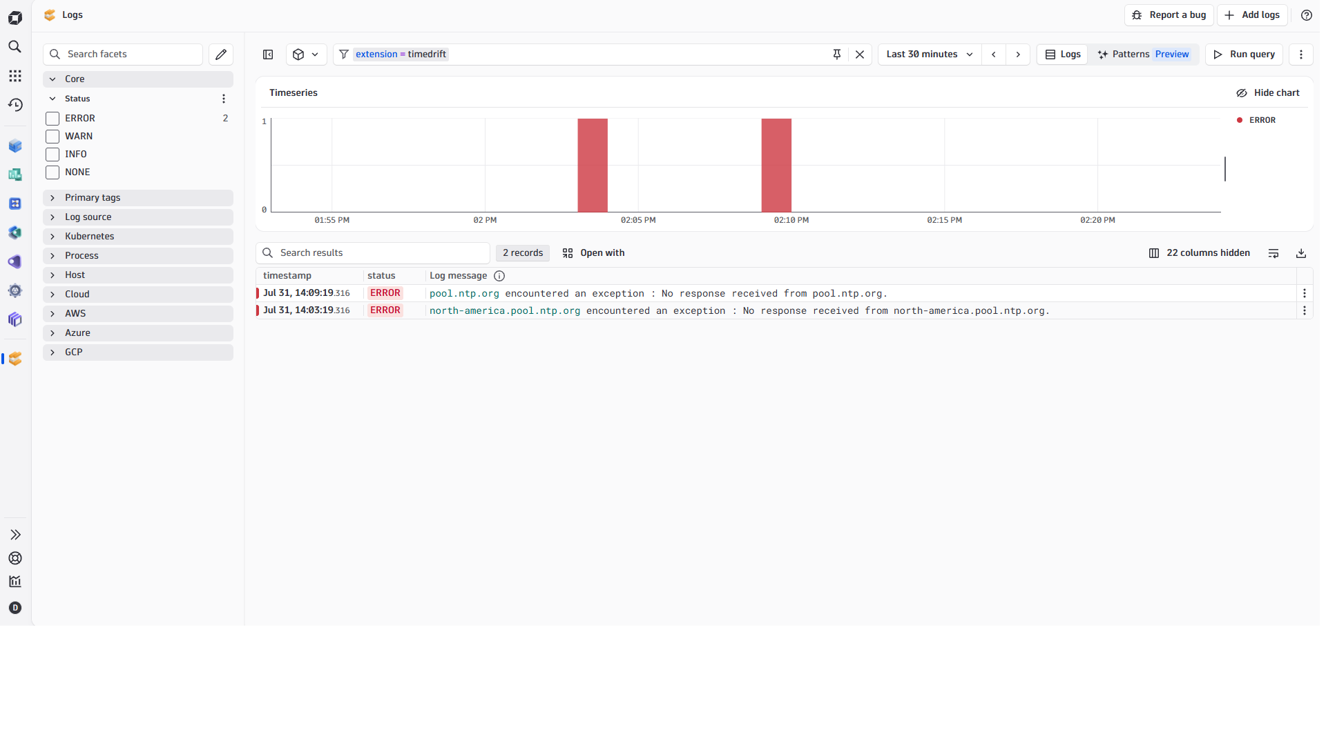 Timedrift Logs