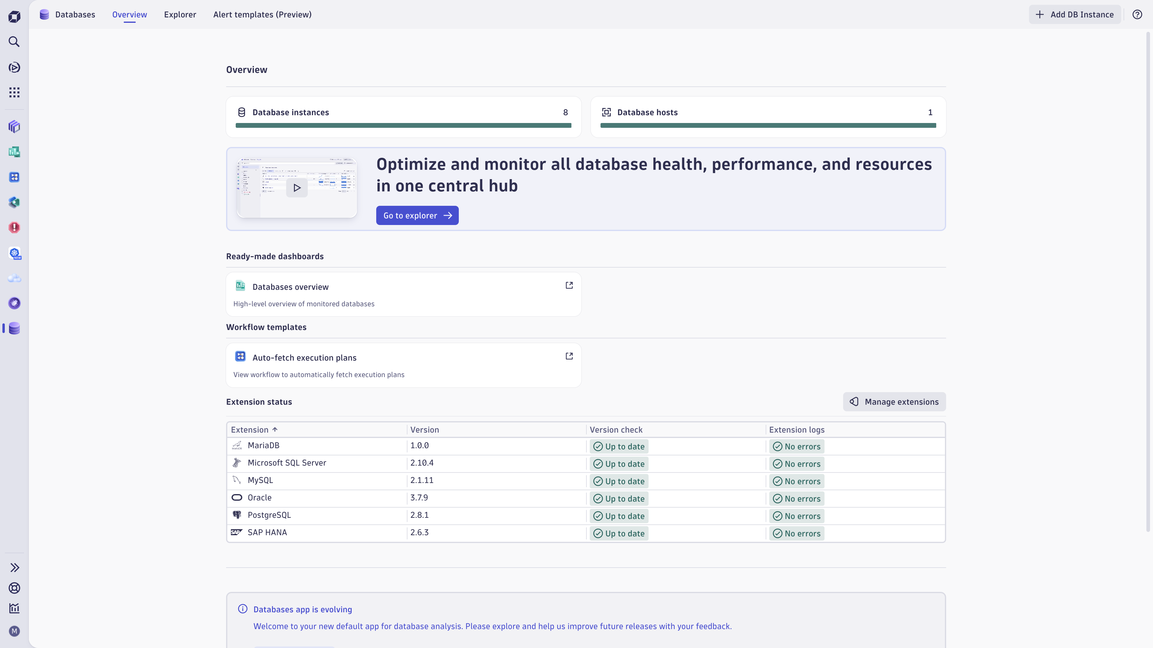 Get an overview of your entire database fleet