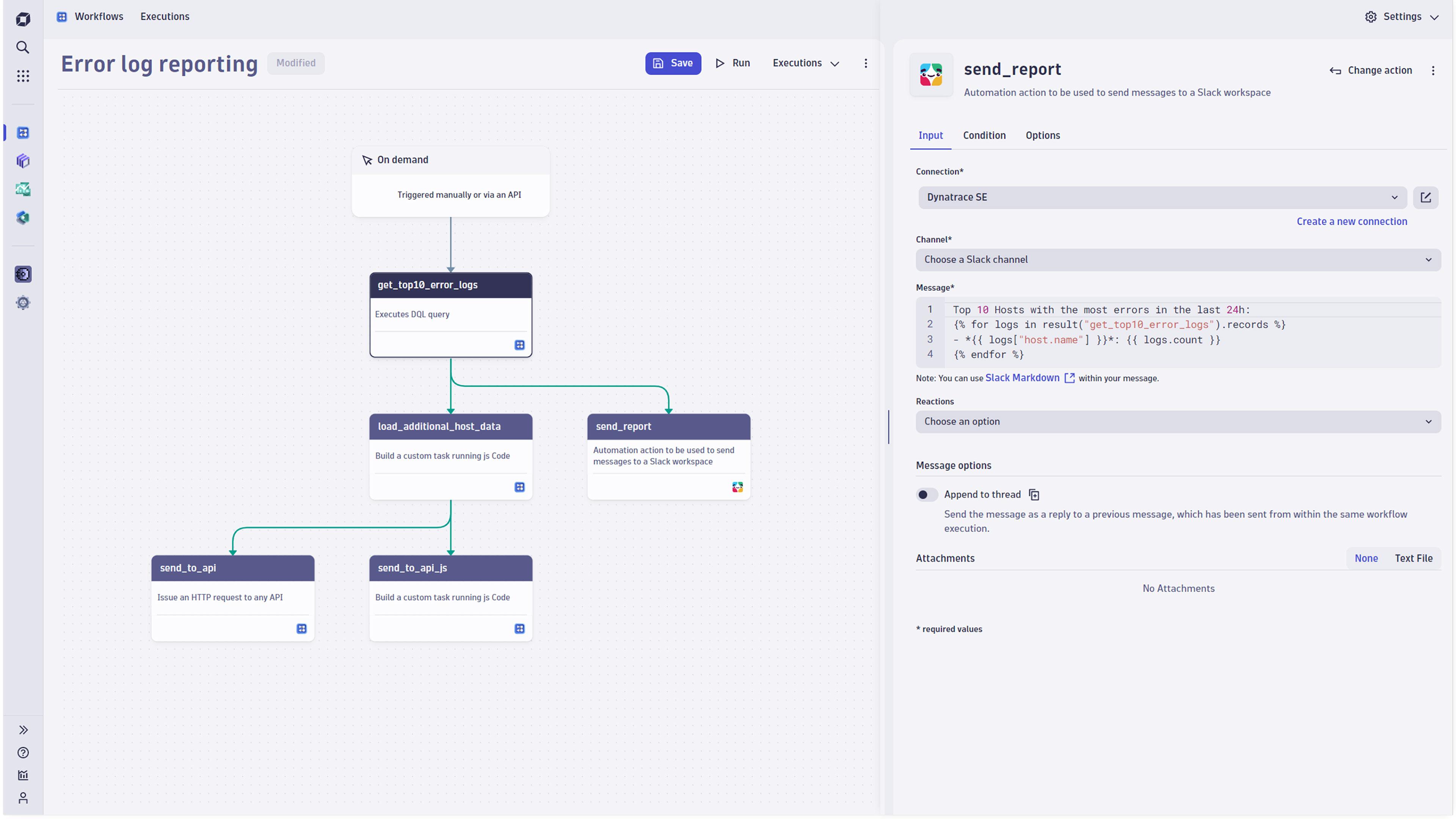 Compile and configure your workflows in an intuitive graphical user interface.