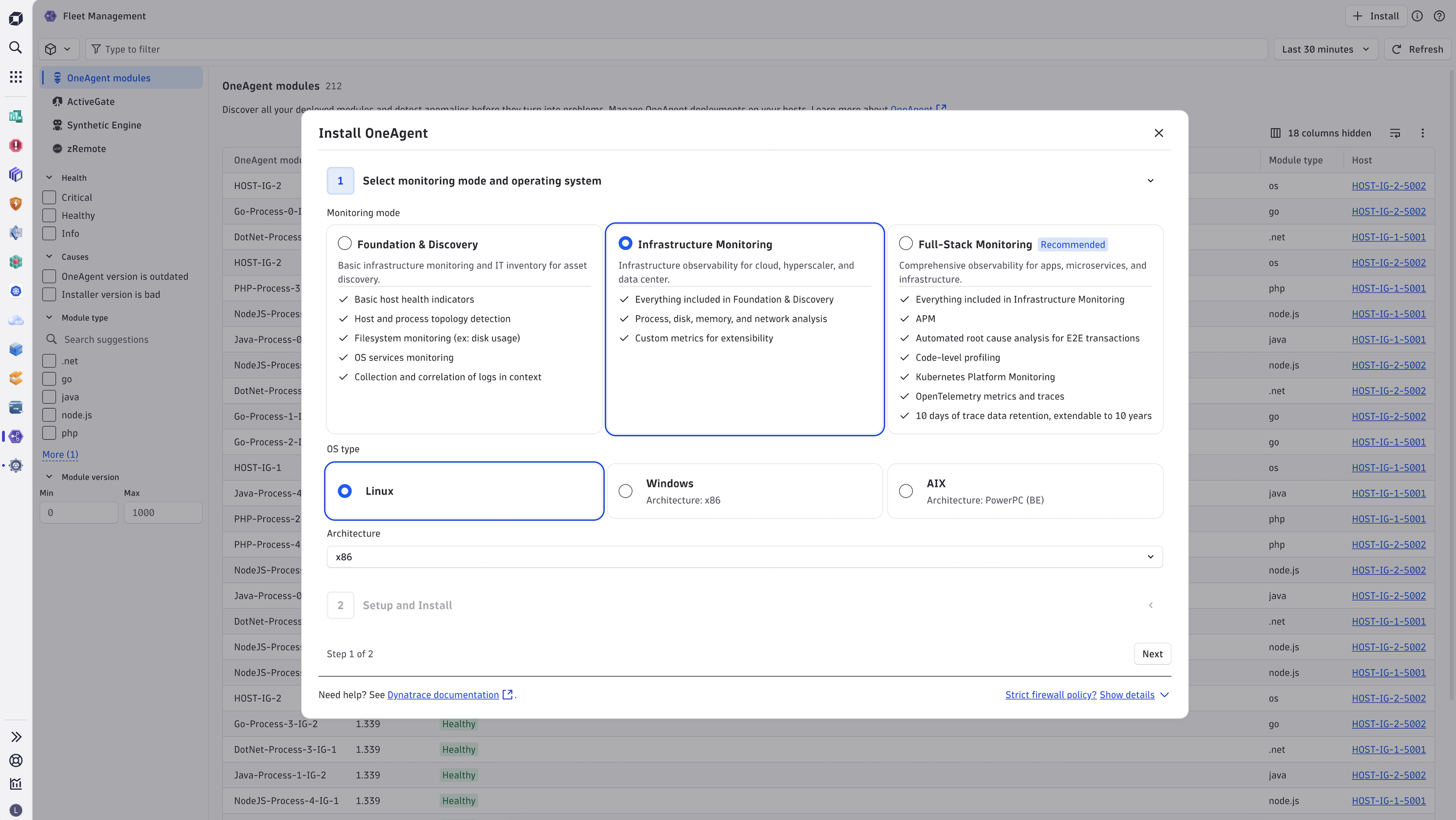 Install new OneAgent and ActiveGate with an improved onboarding flow