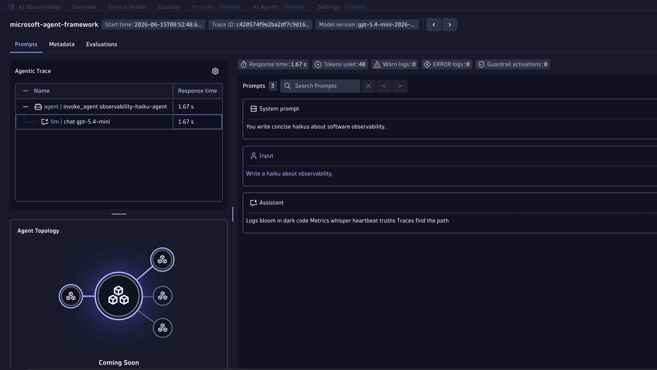 Debug your AI prompts captured by Microsoft Agent Framework