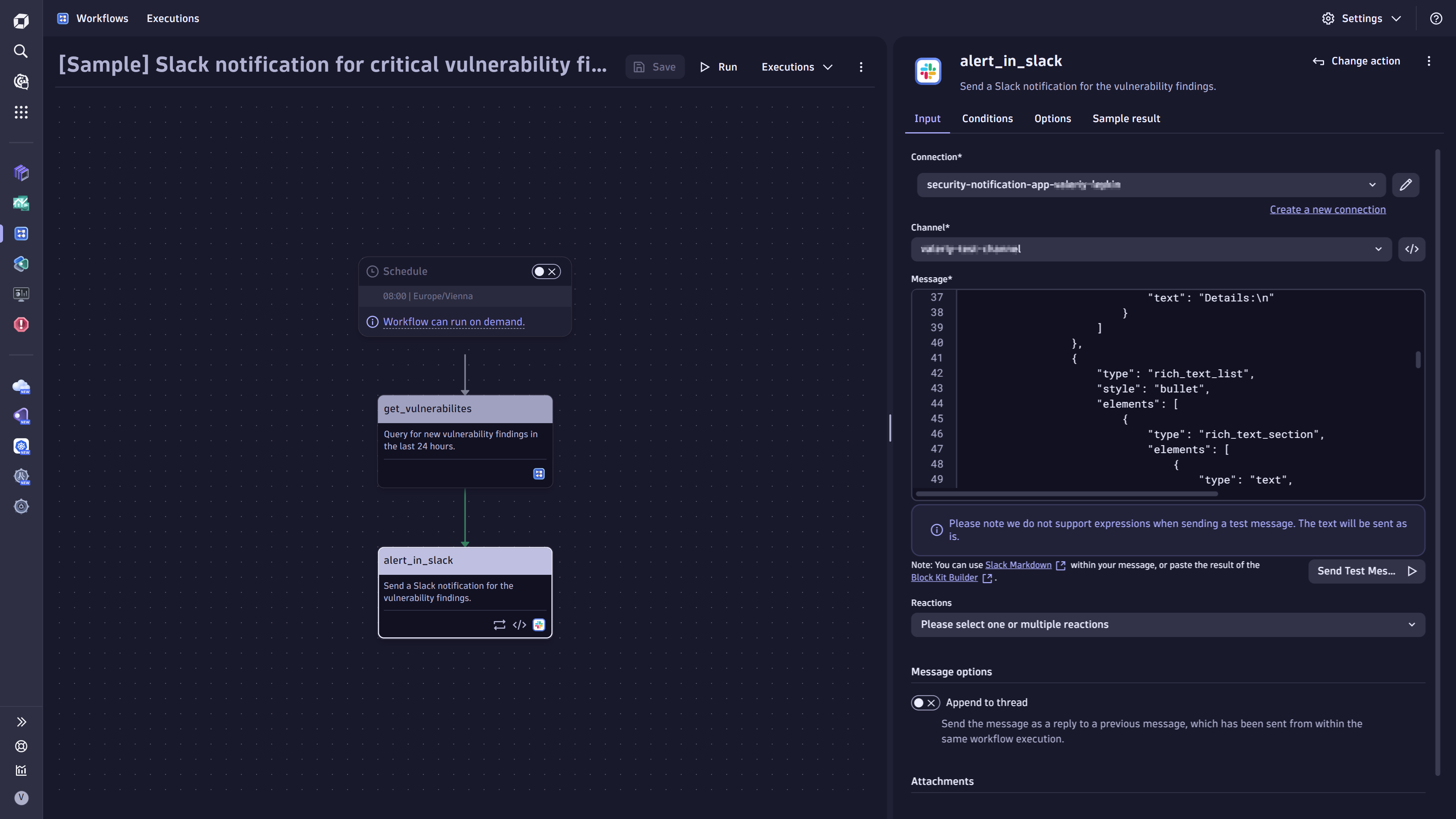 Sample workflow.