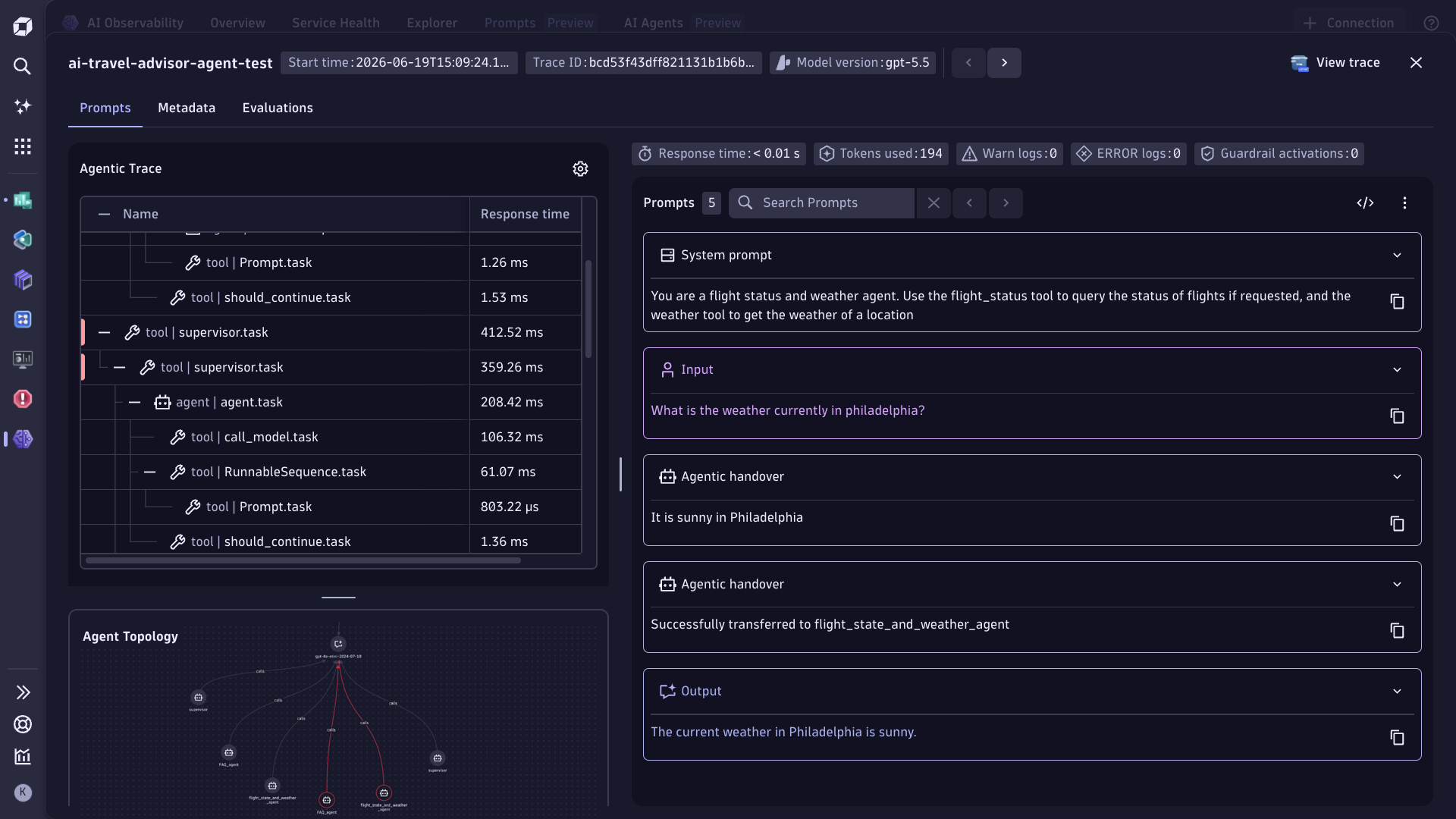 Debug and trace prompts and tool calls for your OpenAI Agents