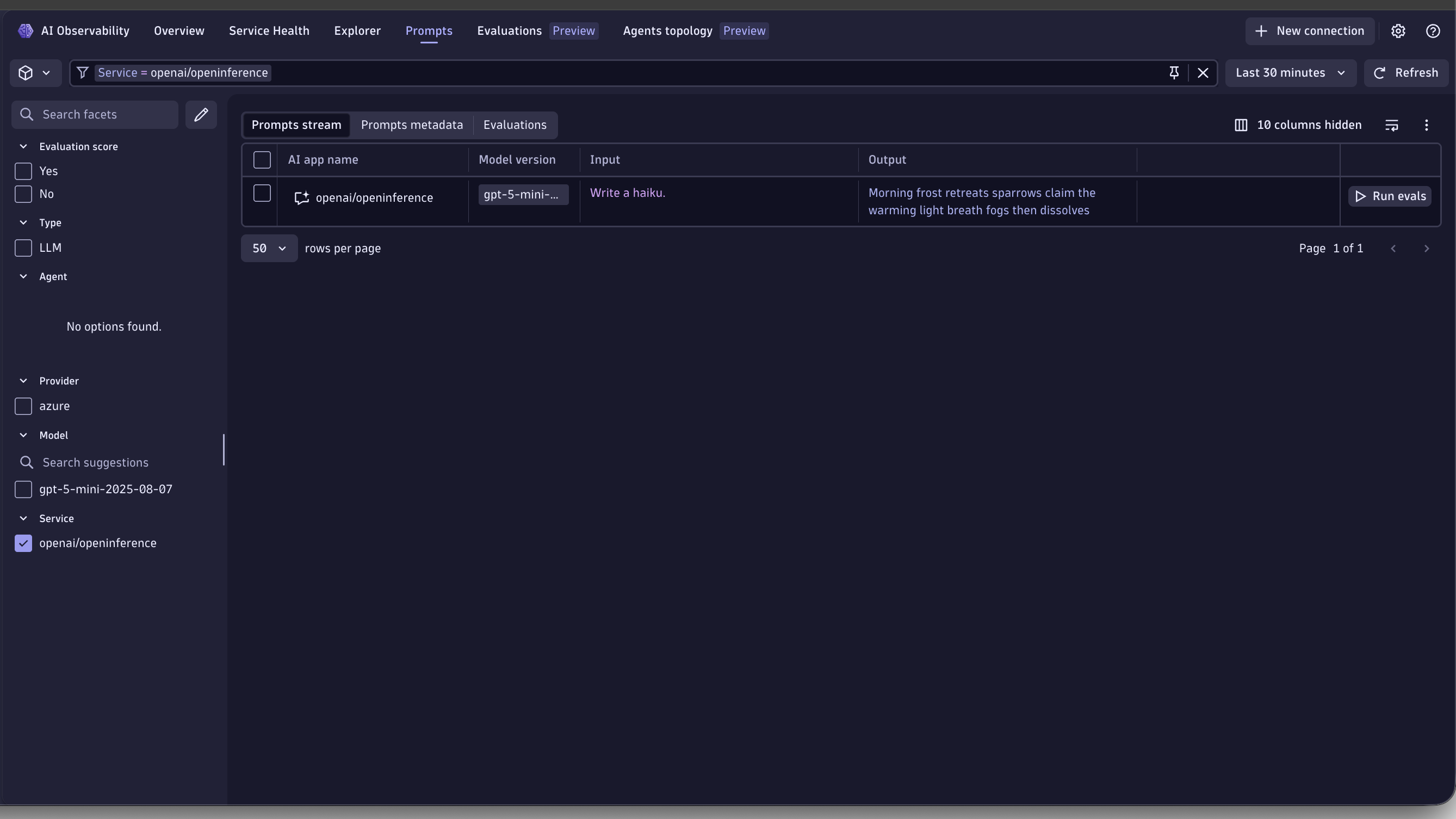 Capture full message history with roles, content, and tool calls via Bindplane's genainormalizer processor.