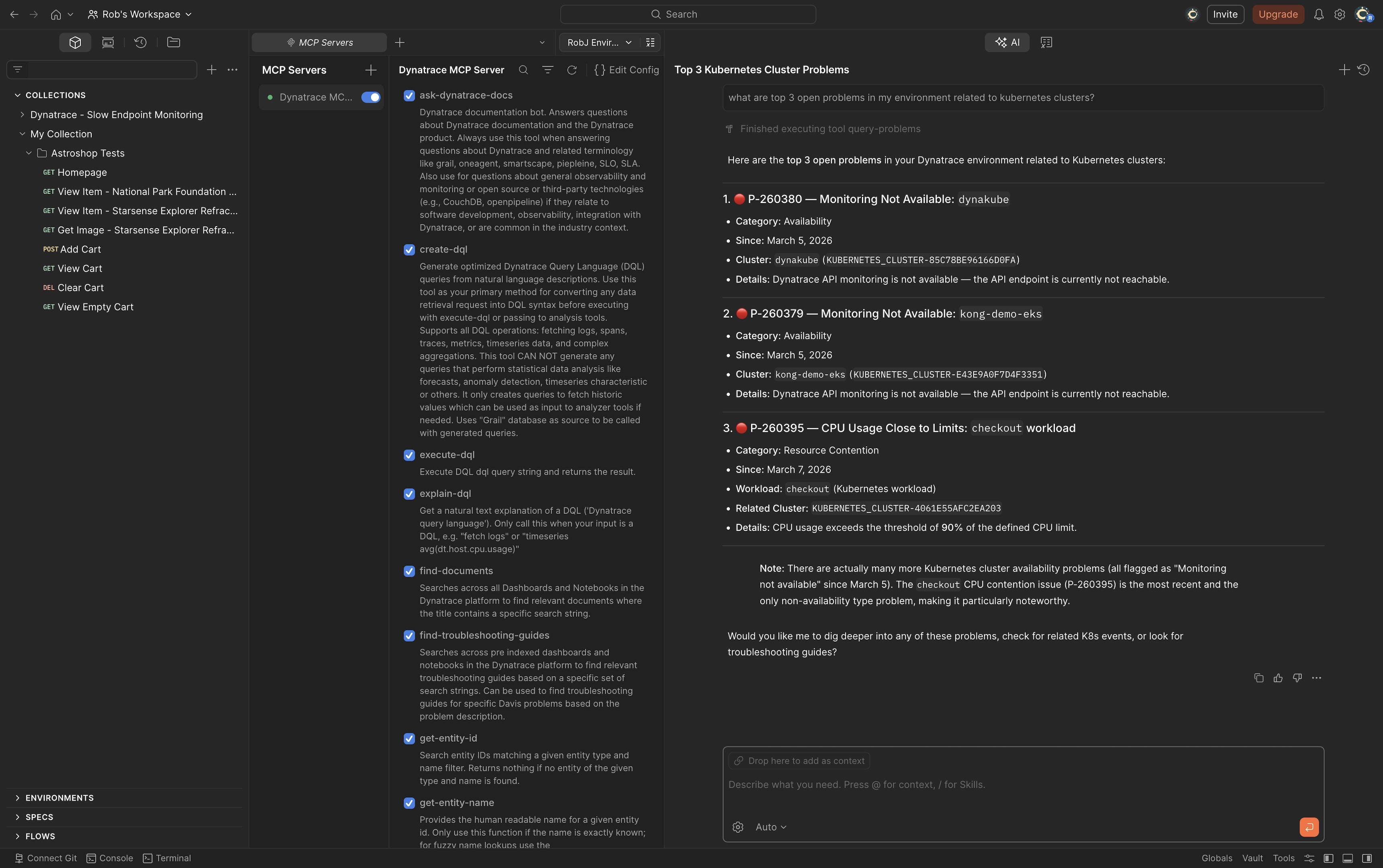 Summary of open problems identified by Dynatrace