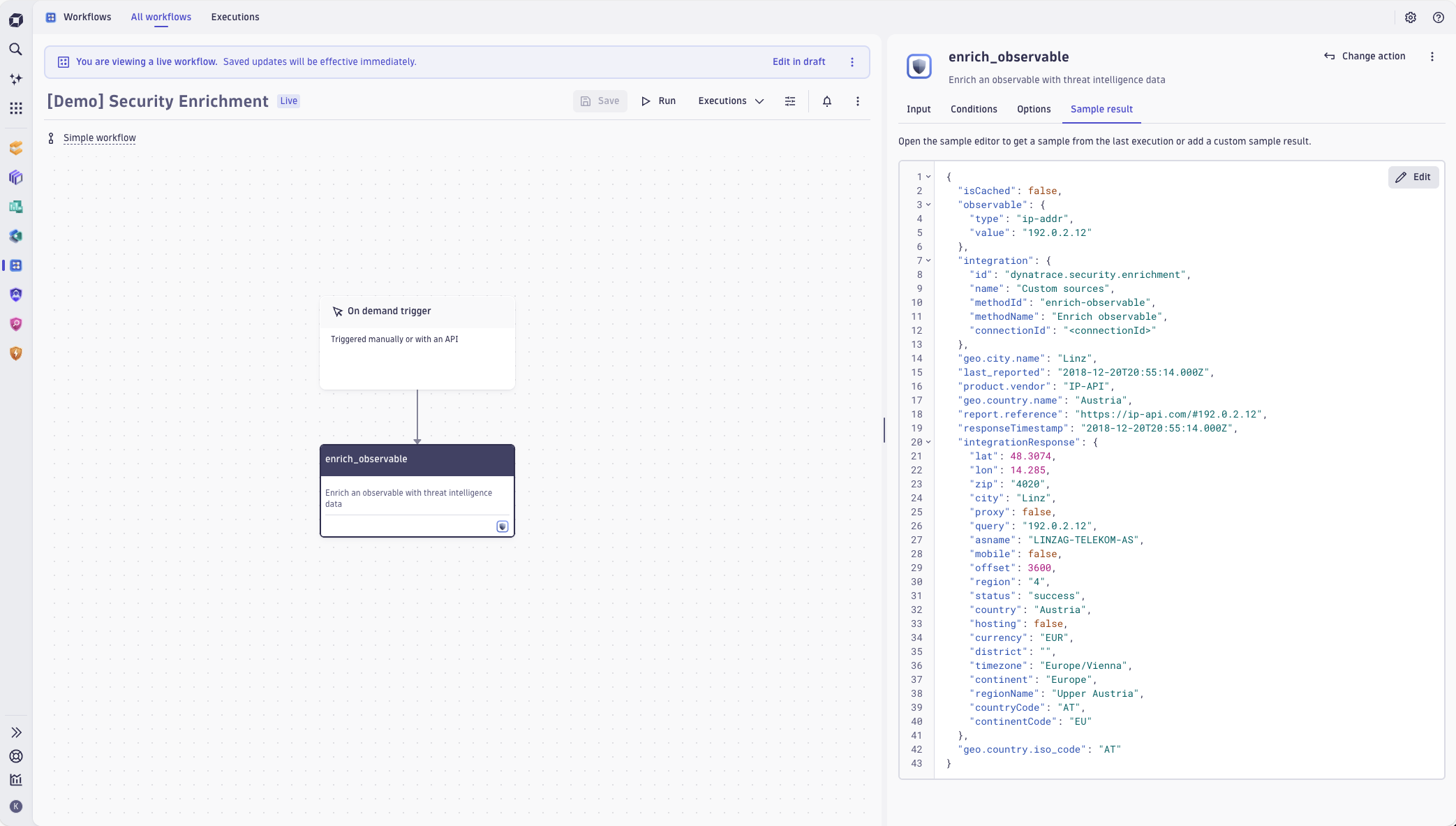 Sample IP-enrichment workflow.