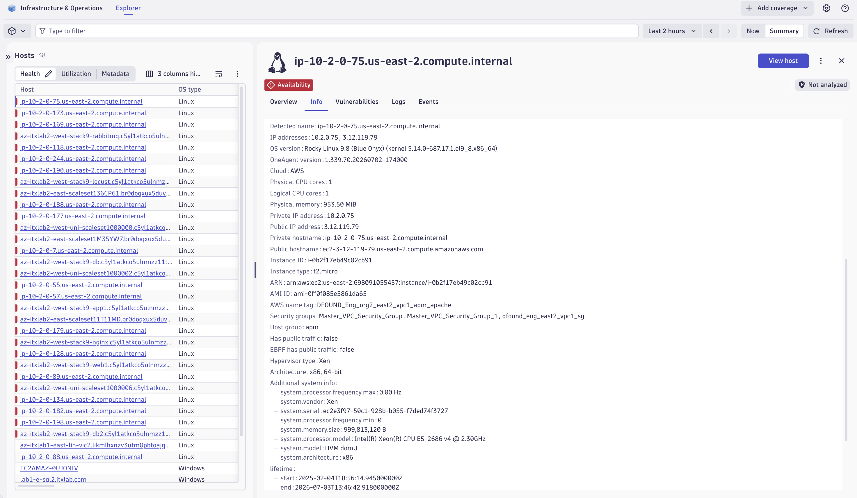 Host insight to be sent to Service Graph Connector