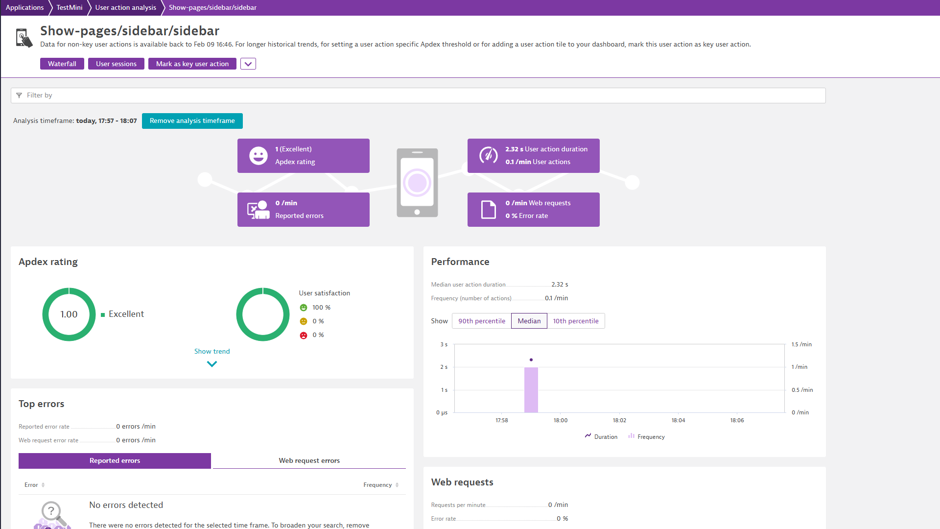 WeChat app user action drill down
